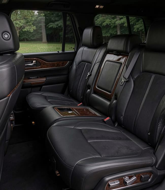 Lincoln Navigator  rear executive passenger seating